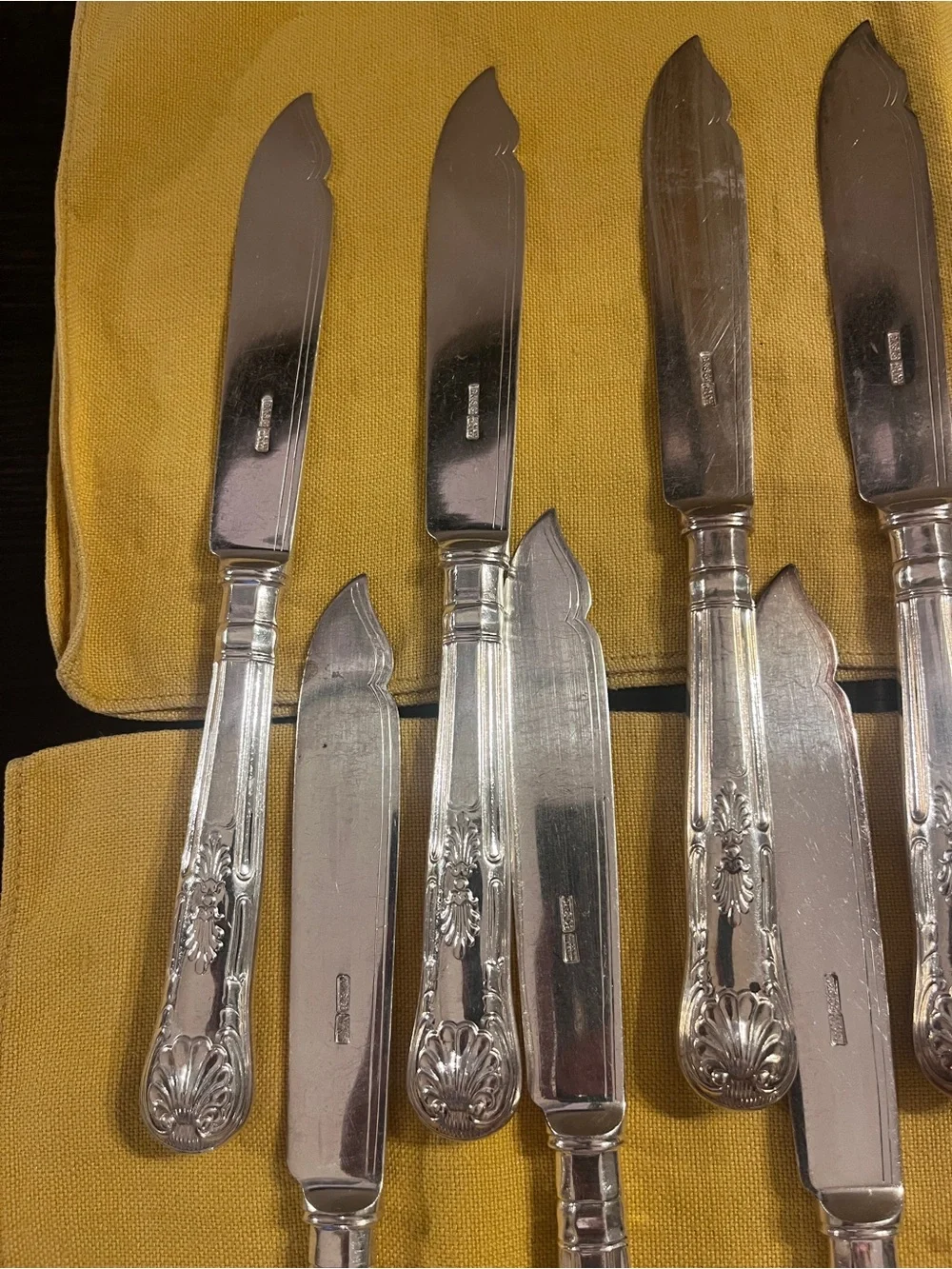 Vintage Goldsmiths & Silversmiths Co Regent Plate Kings Pattern Knives Set of 11